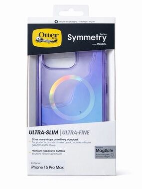 OtterBox Symmetry Series MagSafe Case for iPhone 15 Pro Max - Lavender Purple